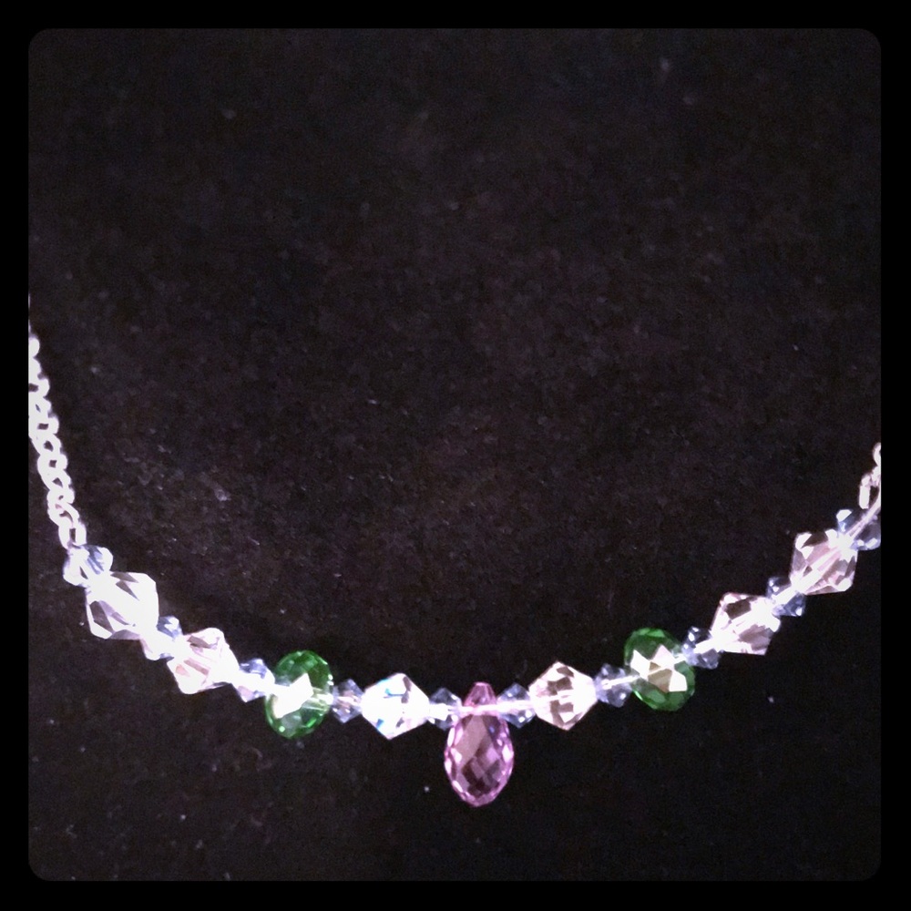 🛍 Handmade Sterling 925 Swarovski Beaded Necklace